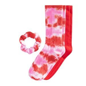 Jenni Crew Socks & Scrunchie Set 2 Pair Multi One Size